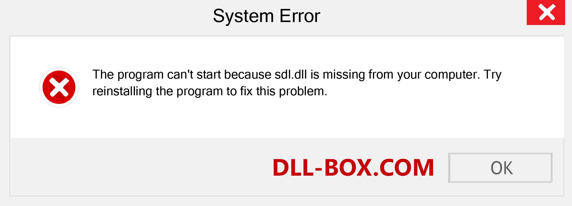  sdl.dll file is missing?. Download for Windows 7, 8, 10 - Fix  sdl dll Missing Error on Windows, photos, images